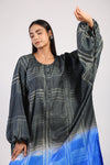 GEOMETRIC SHIBORI KAFTAN DRESS