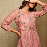 Rose Blush Round Hem Embroidered Tunic/Dress