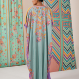 Sage/Purple Butterfly Kaftan