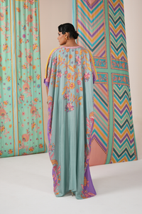Sage/Purple Butterfly Kaftan