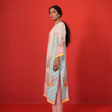 Ivory multi marodi butterfly kurta set