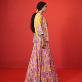 Butterfly multi lehenga with Jacket set