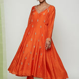 Navrang Orange Marodi Kurta Set