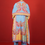 Blue Multi Panel Kurta Set