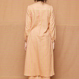 Block Printed Beige with Rose Pink Striped Co-ord Set