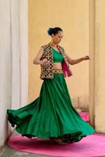 Jantar Mantar Emerald Skirt Set