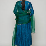 Navrang Blue Marodi Kurta Set