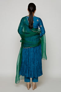 Navrang Blue Marodi Kurta Set