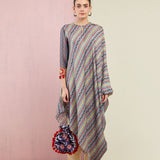 Grey Morbagh Tribal Stripes Tunic