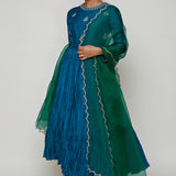 Navrang Blue Marodi Kurta Set