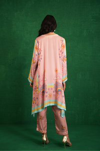 Butterfly Pink Poncho Set