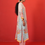 Ivory Multi Marodi Butterfly Kurta Set
