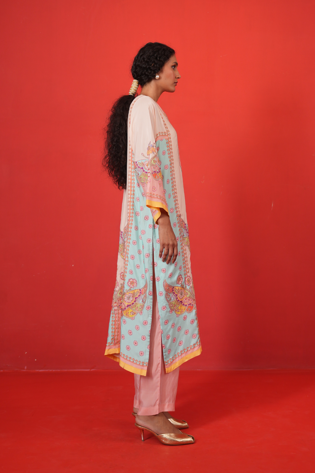 Ivory Multi Marodi Butterfly Kurta Set
