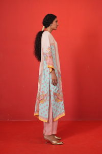 Ivory Multi Marodi Butterfly Kurta Set