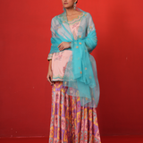 Butterfly Short Kurta Sharara Set