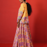 Butterfly Multi Lehenga with Jacket Set