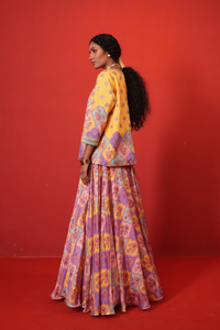 Butterfly Multi Lehenga with Jacket Set