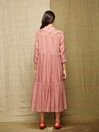 Rose Blush Tiered Embroidered Tunic Dress