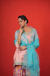 Butterfly short kurta sharara set