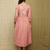 Rose Blush Round Hem Embroidered Tunic/Dress