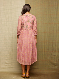 Rose Blush Round Hem Embroidered Tunic/Dress