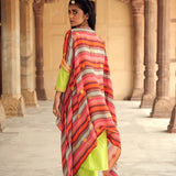 Tijara Cape & Baradari Kurta With Pants