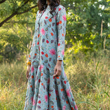 Printed Grey Zaal Boho Dress
