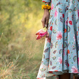 Printed Grey Zaal Boho Dress