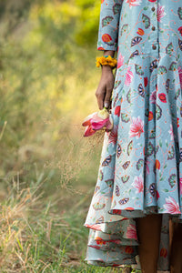 Printed Grey Zaal Boho Dress