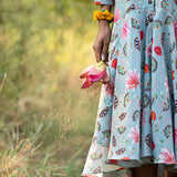 Printed Grey Zaal Boho Dress