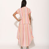 Printed Pink Dots Striped Top