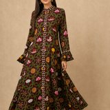Bundi Brown Front Button Kurta / Dress
