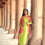 Tijara Cape & Baradari Kurta With Pants