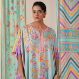 Sage/Purple Butterfly Kaftan