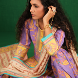 Purple / Ivory Butterfly Sharara Set
