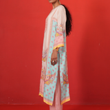 Ivory Multi Marodi Butterfly Kurta Set