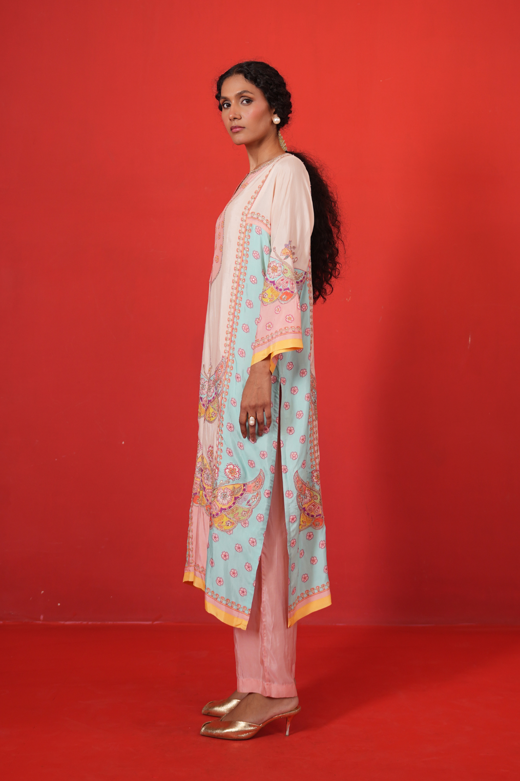 Ivory Multi Marodi Butterfly Kurta Set