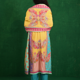 Yellow Multi Butterfly Kurta Set