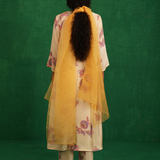 Ivory Printed Embroidered Buta Jaal Kurta Set