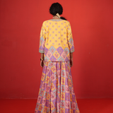 Butterfly multi lehenga with Jacket set