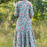Printed Grey Zaal Boho Dress