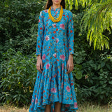 Printed Turquoise Zaal Boho Dress