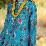 Printed Turquoise Zaal Boho Dress