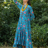 Printed Turquoise Zaal Boho Dress
