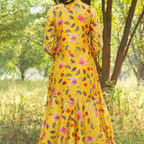 Printed Yellow Zaal Boho Dress
