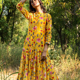 Printed Yellow Zaal Boho Dress