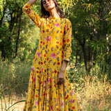 Printed Yellow Zaal Boho Dress