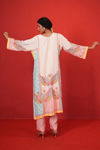Ivory Multi Marodi Butterfly Kurta Set