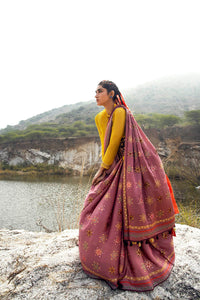 Morbagh Rose Pink Saree With Blouse
