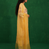 Ivory Printed Embroidered Buta Jaal Kurta Set